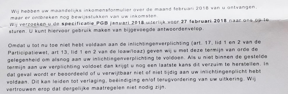 Gemeente Westland bedreigt onnodig haar bijstandsgerechtigden.